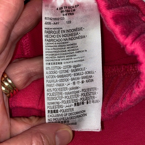 NIKE Full Suit Girl Air Crew & jogger Set Rush Pink Xs 4 - Picture 10 of 11